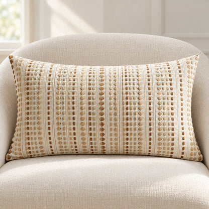 Tessara - Textured Chenille Stripe Pillow Cover