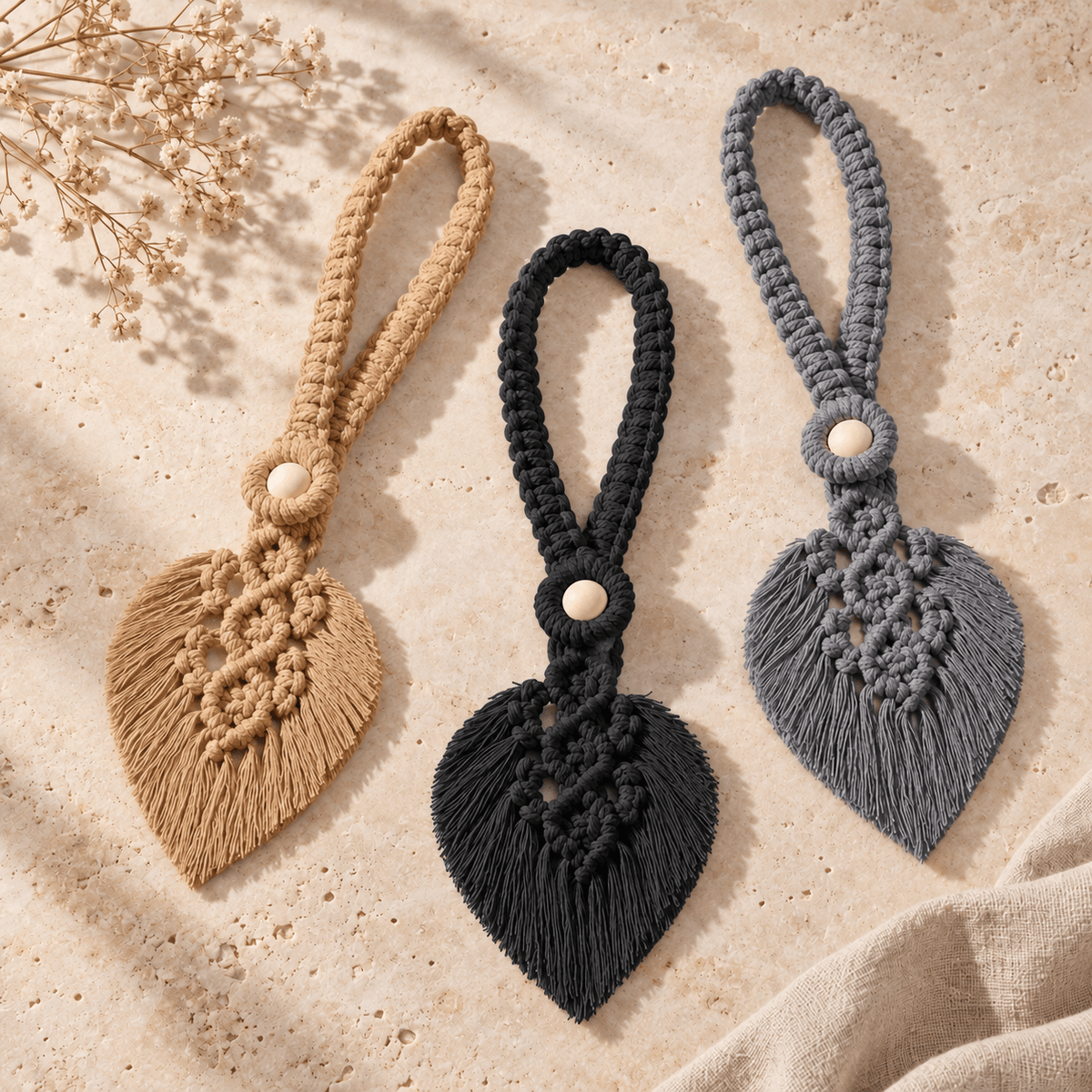 Sylvan Knot – Braided Leaf Curtain Tiebacks, Set of 2