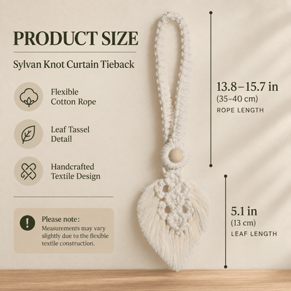 Sylvan Knot – Braided Leaf Curtain Tiebacks, Set of 2
