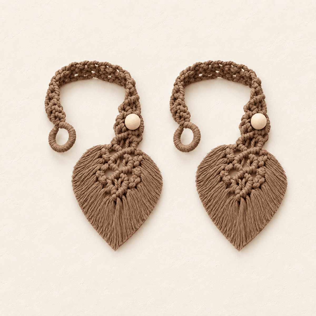 Sylvan Knot – Braided Leaf Curtain Tiebacks, Set of 2