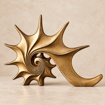 Aurelia - Sculptural Gold Conch Accent - Urban Alcove
