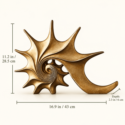 Aurelia - Sculptural Gold Conch Accent - Urban Alcove