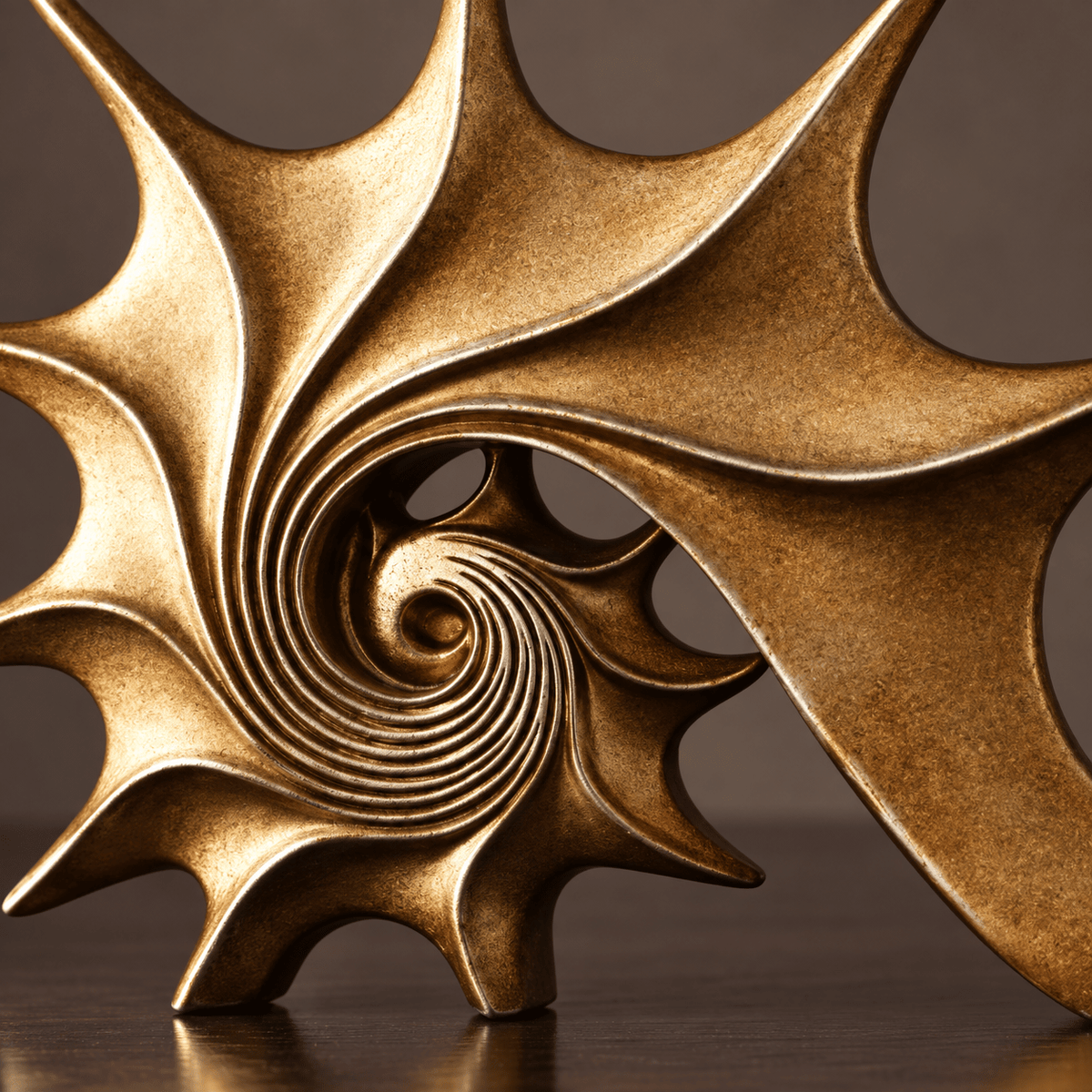 Aurelia - Sculptural Gold Conch Accent - Urban Alcove