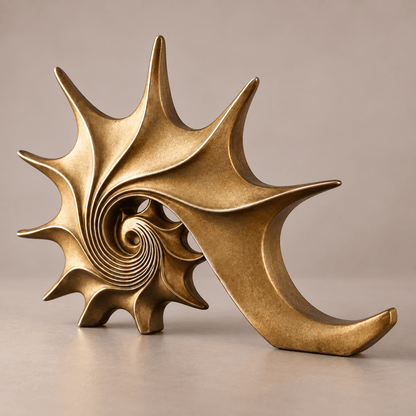 Aurelia - Sculptural Gold Conch Accent - Urban Alcove