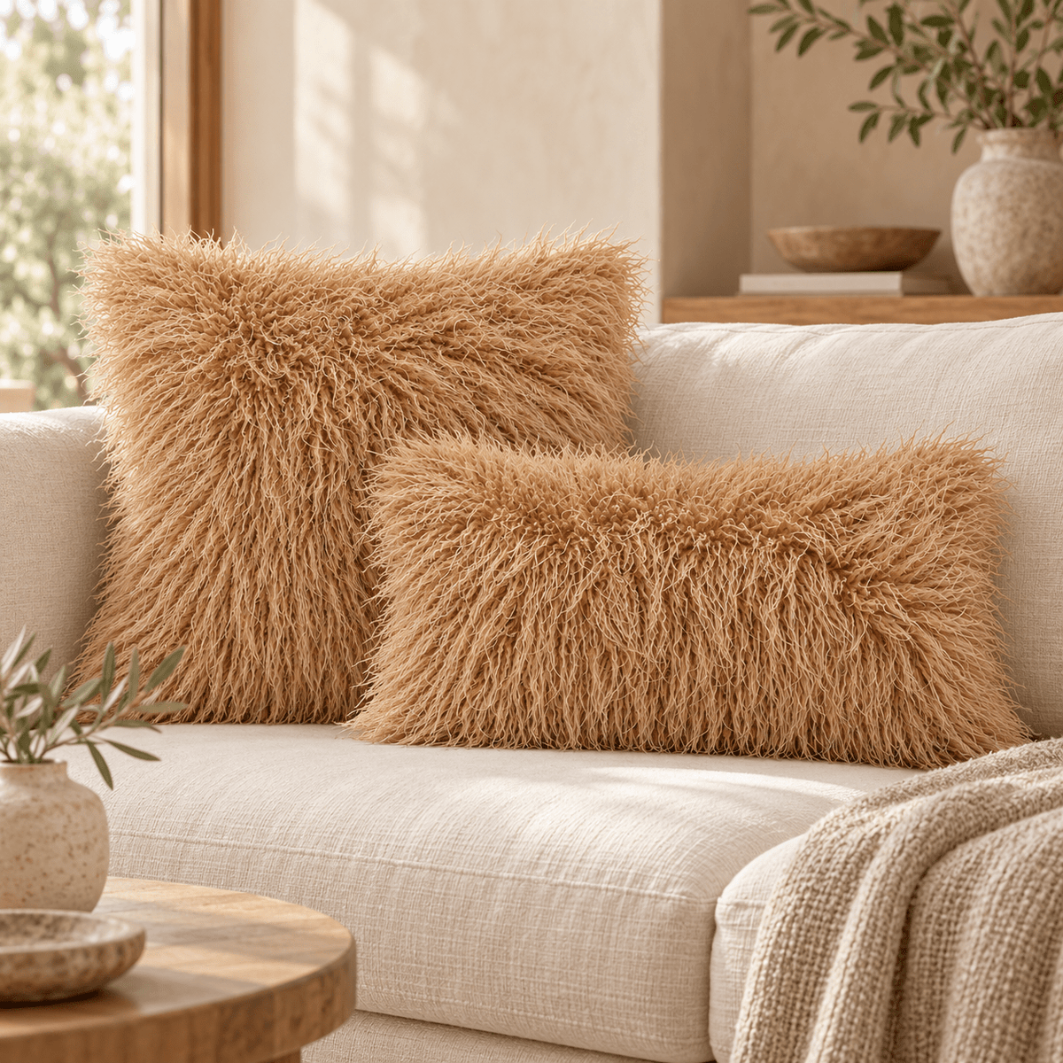 Nomad Shag – Faux Fur Pillow Cover - Urban Alcove