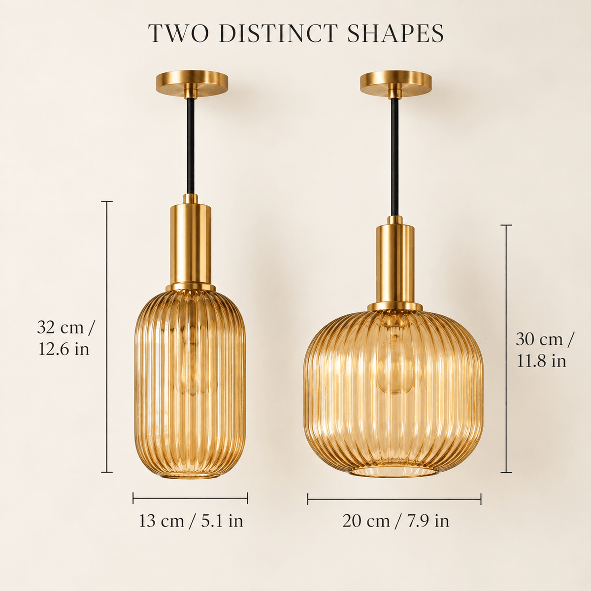 Vetra – Ribbed Glass Pendant Light - Urban Alcove