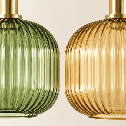 Vetra – Ribbed Glass Pendant Light - Urban Alcove