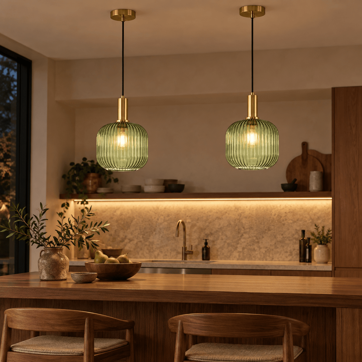 Vetra – Ribbed Glass Pendant Light - Urban Alcove