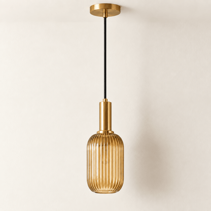 Vetra – Ribbed Glass Pendant Light - Urban Alcove