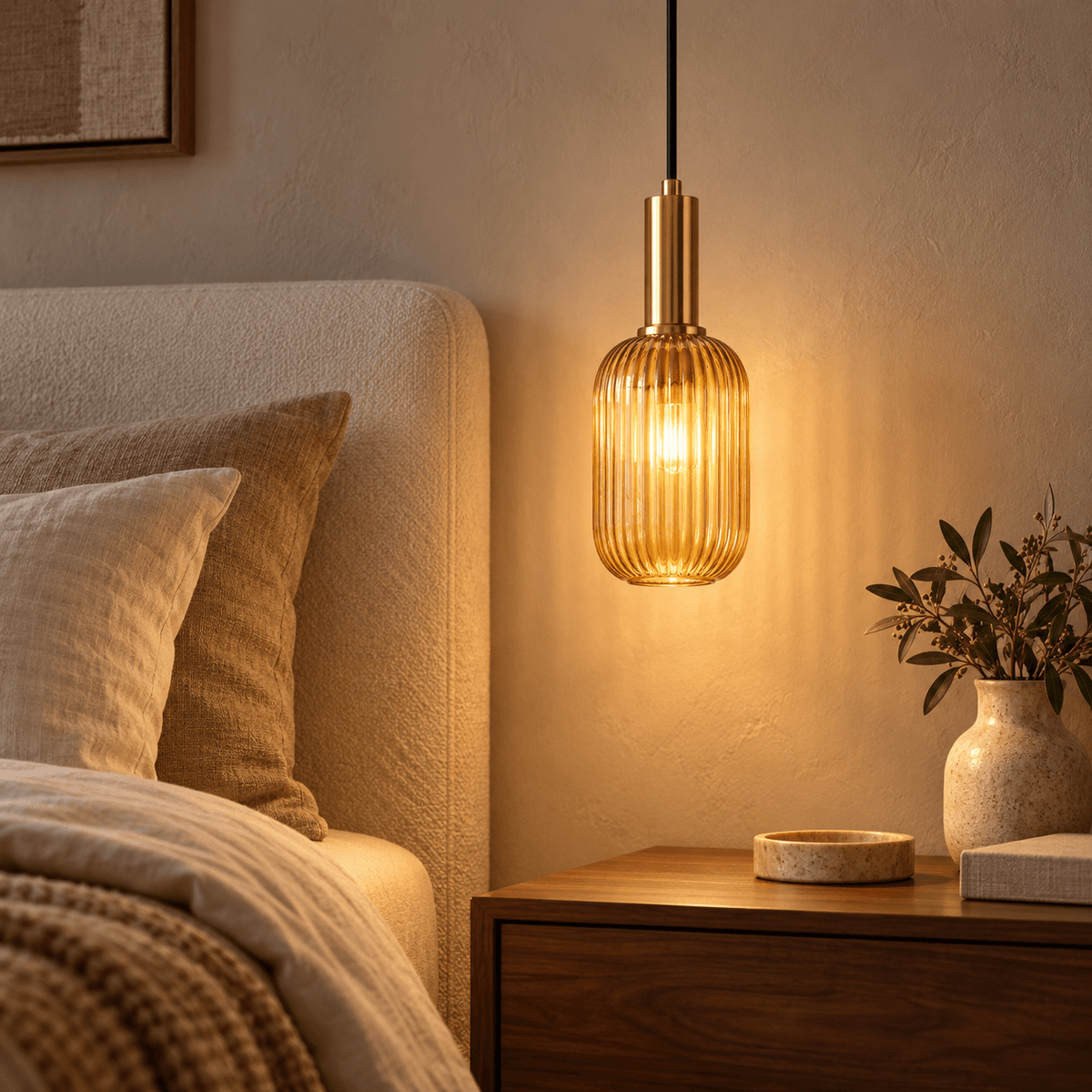 Vetra – Ribbed Glass Pendant Light - Urban Alcove