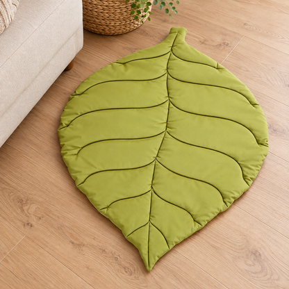 Verdelle – Reversible Green Leaf Cat Cushion