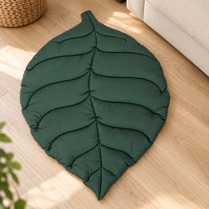 Verdelle – Reversible Green Leaf Cat Cushion