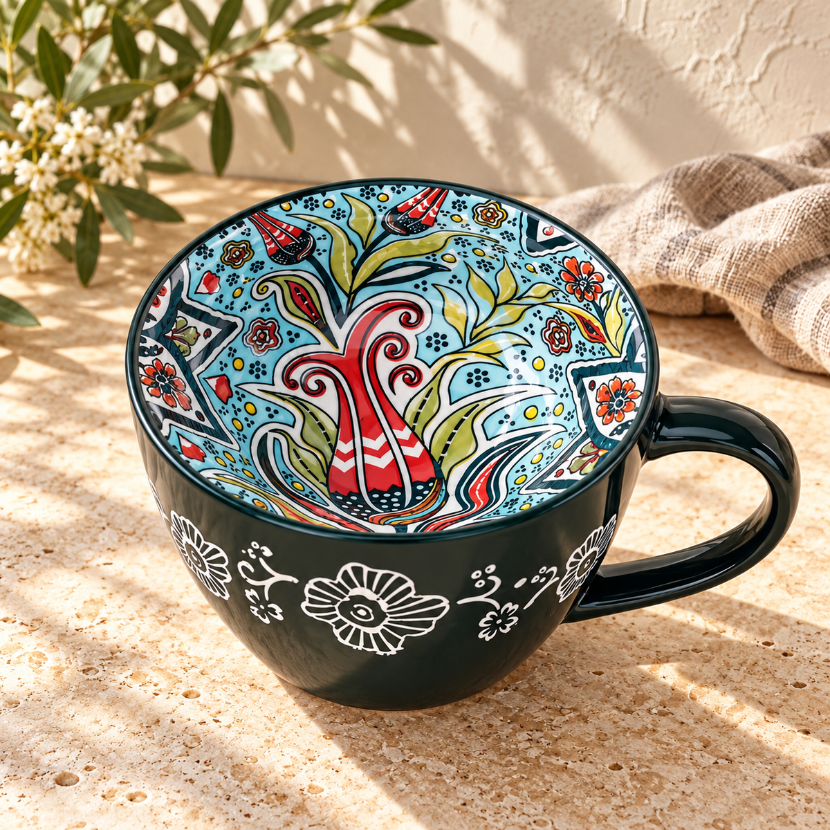 Fiora - Oversized Boho Porcelain Mug
