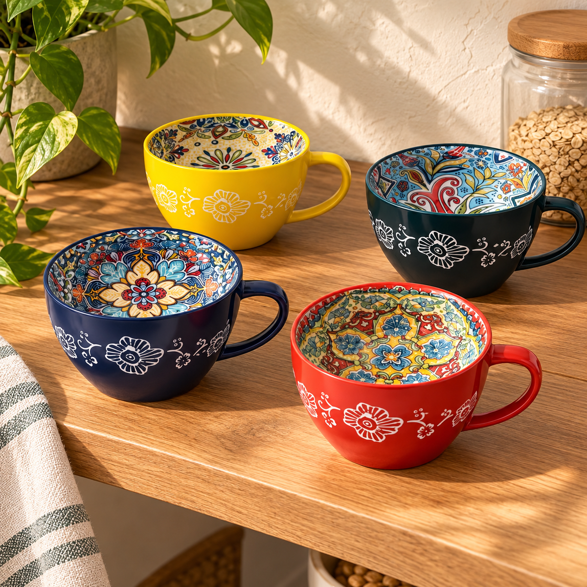 Fiora - Oversized Boho Porcelain Mug