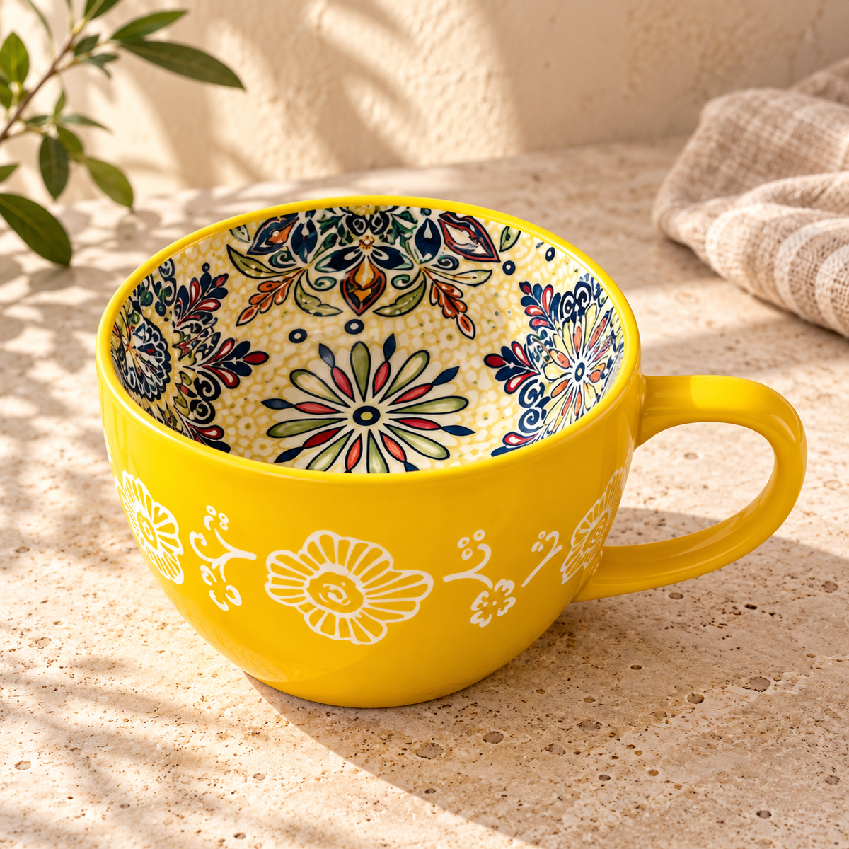 Fiora - Oversized Boho Porcelain Mug