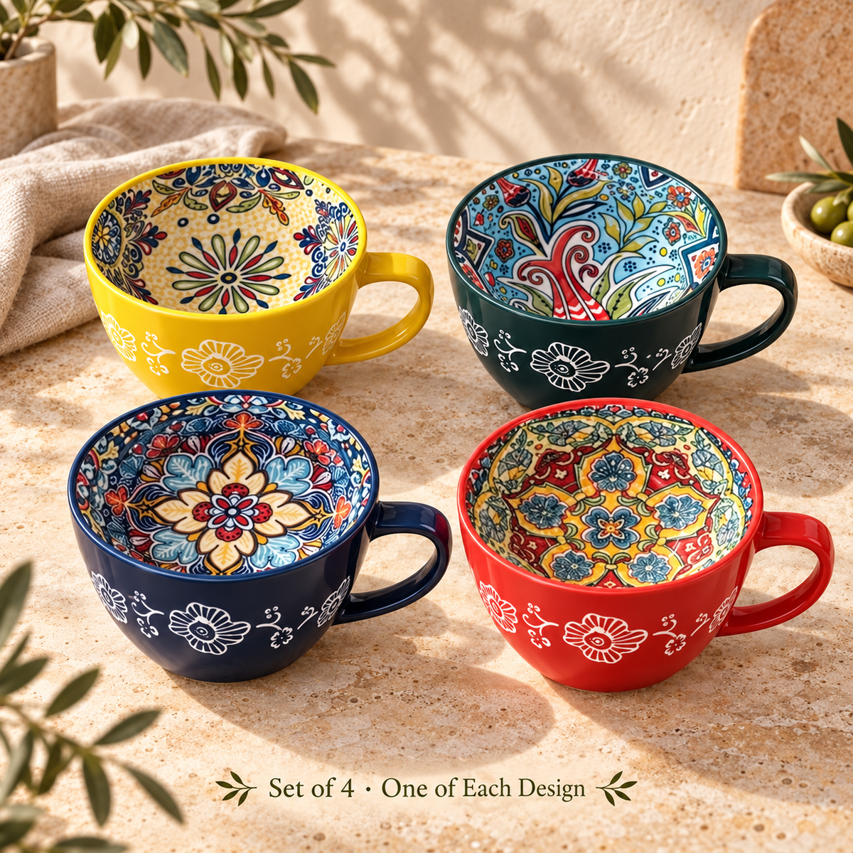 Fiora - Oversized Boho Porcelain Mug