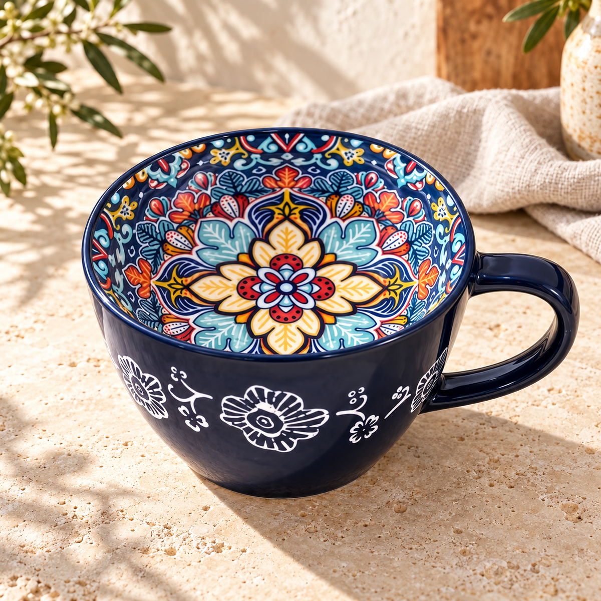 Fiora - Oversized Boho Porcelain Mug