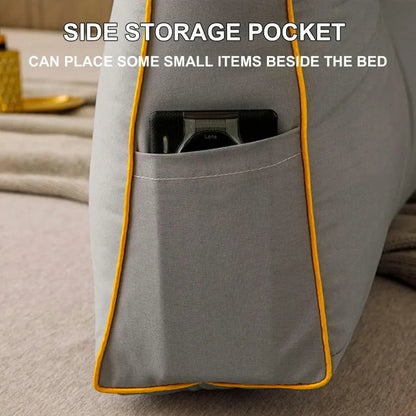 Korean Headboard Cushion Triangular Pillow with Filler Removable Soft Cute Pillow Ideal for Bedroom Reading and Relaxing 쇼파쿠션