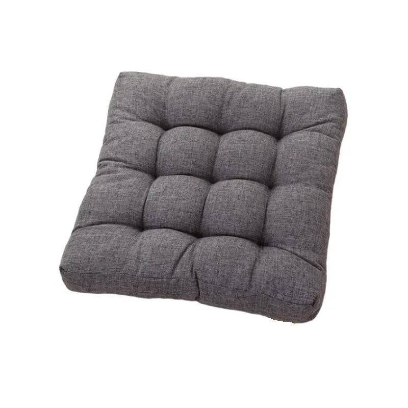 Linen Tufted Seat Cushion Square Large Floor Cushions Futon Meditation Yoga Thickened Floor Seating Pillow Tatami Kids Seat Pads