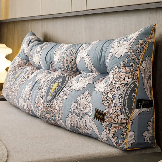 Korean Headboard Cushion Triangular Pillow with Filler Removable Soft Cute Pillow Ideal for Bedroom Reading and Relaxing 쇼파쿠션