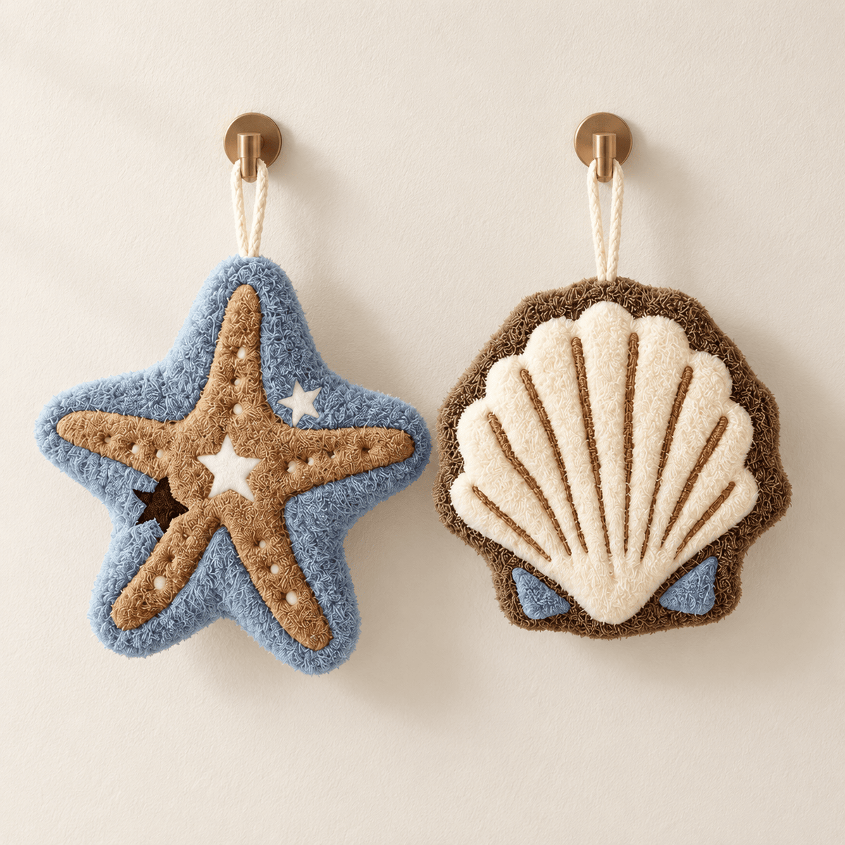 Coastal Tide - Ocean Shell & Starfish Hand Towel - Urban Alcove