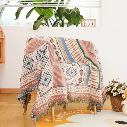 Bohemian Plaid Cotton Blanket for Sofa Bed Decoration Blankets Camping Picnic Blanket Sofa Cover Throw Blanket Bedspread Decor