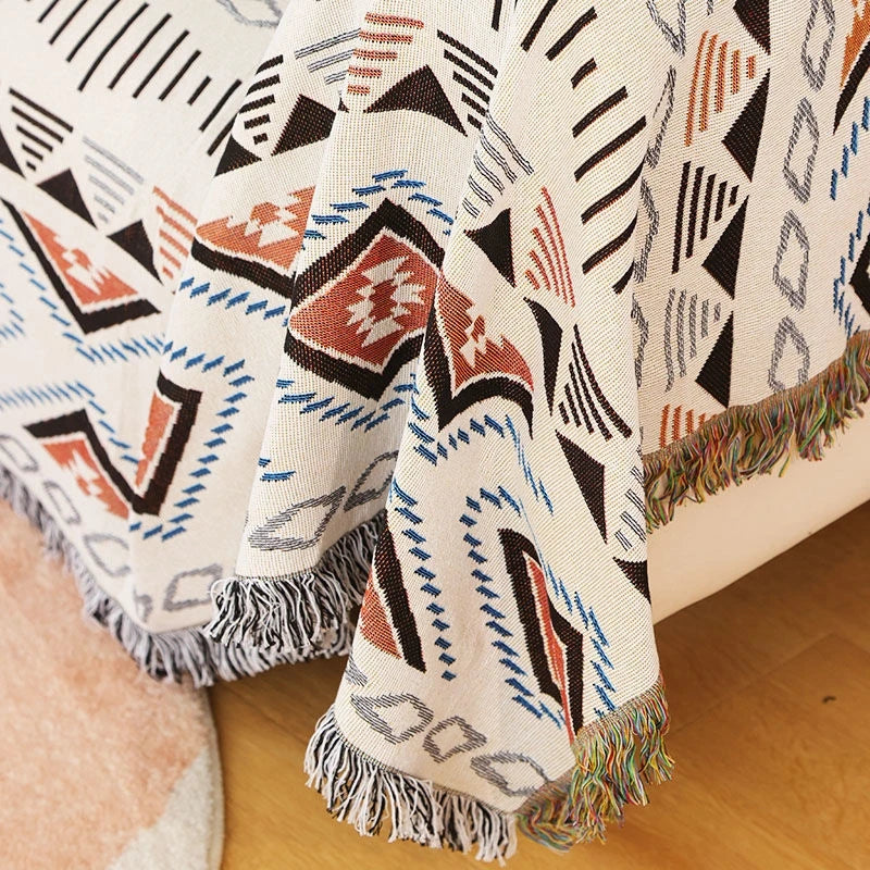 Bohemian Plaid Cotton Blanket for Sofa Bed Decoration Blankets Camping Picnic Blanket Sofa Cover Throw Blanket Bedspread Decor