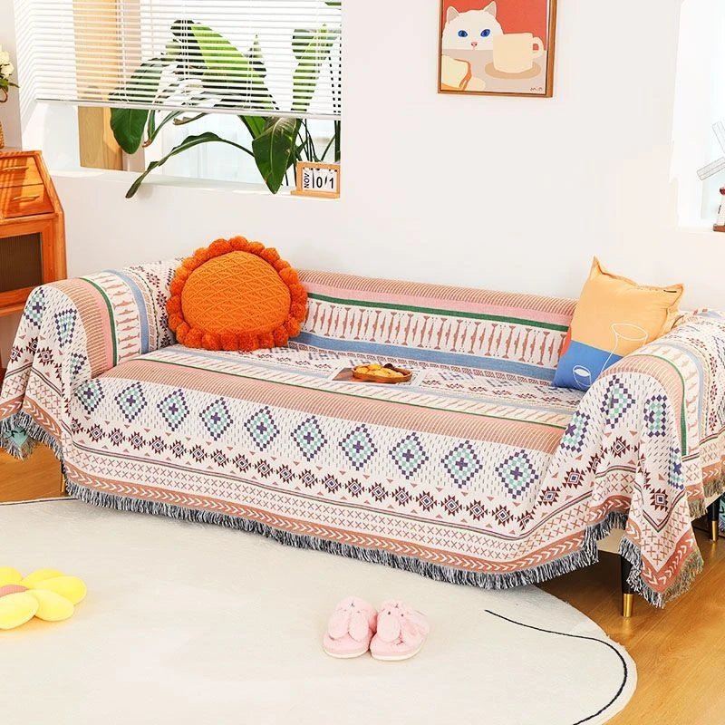 Bohemian Plaid Cotton Blanket for Sofa Bed Decoration Blankets Camping Picnic Blanket Sofa Cover Throw Blanket Bedspread Decor
