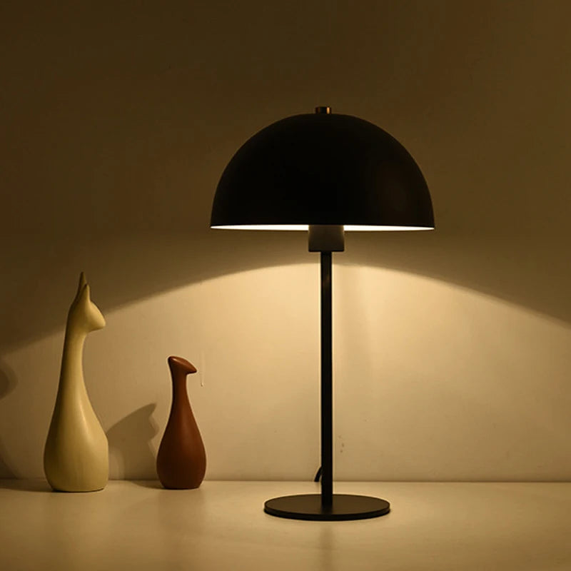 Modern Mushroom Table Lamp - Creative Iron Art Desk Lamp, Minimalist Decorative Bedside Light for Bedroom, Living Room, Study, or Home Office 