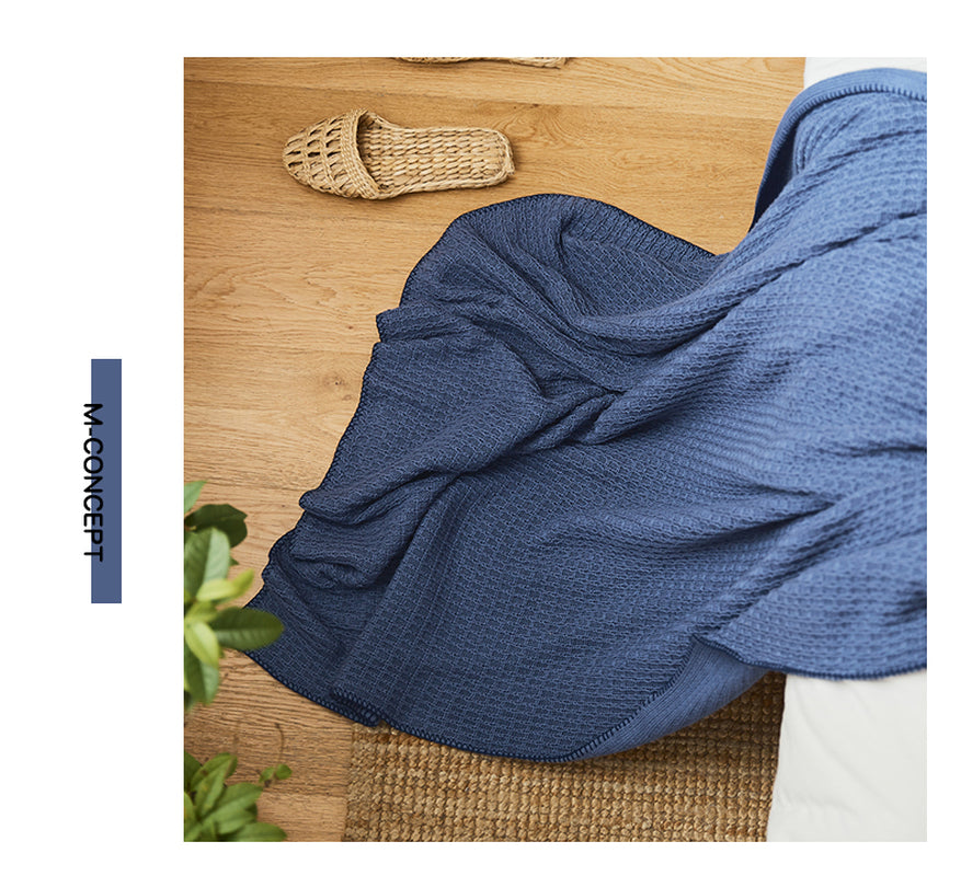 Noxesman Cotton Waffle Office Nap Knitted Blanket