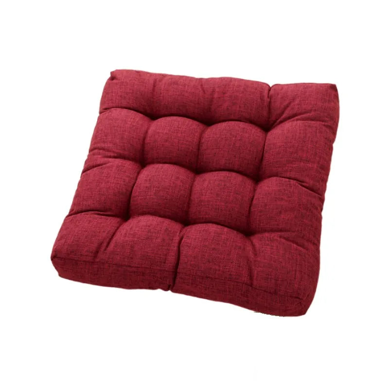 Linen Tufted Seat Cushion Square Large Floor Cushions Futon Meditation Yoga Thickened Floor Seating Pillow Tatami Kids Seat Pads