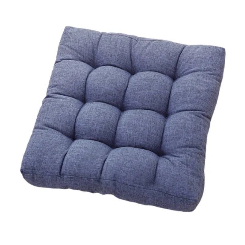 Linen Tufted Seat Cushion Square Large Floor Cushions Futon Meditation Yoga Thickened Floor Seating Pillow Tatami Kids Seat Pads