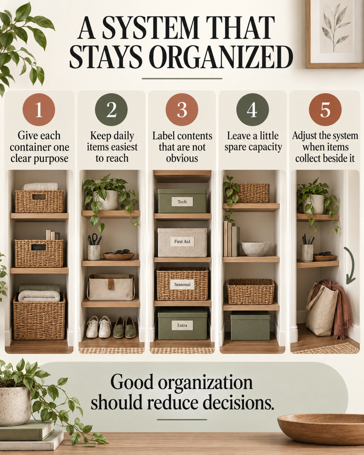 Five-step guide to building an organization system that lasts